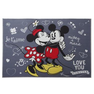 Imagem de Tapete Quarto Infantil Mickey e Minnie 70x100 cm Joy Jolitex