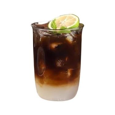 Imagem de Xícara de café de vidro borossilicato, copos de luz transparente para água e suco de leite, bebidas quentes e frias (grande)