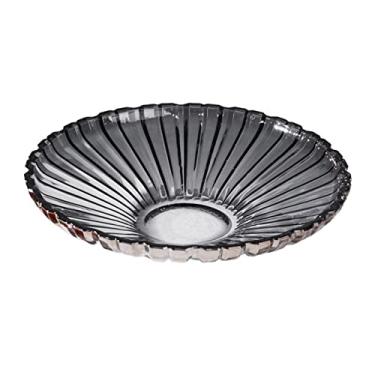 Imagem de Tigelas de frutas simples moda vidro engrossado prato de frutas bandeja de lanche aberta design grande capacidade sobremesa fruteira prato decorativo de frutas prato decorativo cesta de frutas prato