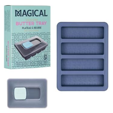 Imagem de Magical Butter Bandeja de manteiga antiaderente de silicone 21UP - Fabricação de manteiga sem esforço com 8 colheres de sopa de palitos precisos. Recipiente retangular antiaderente de grau alimentício
