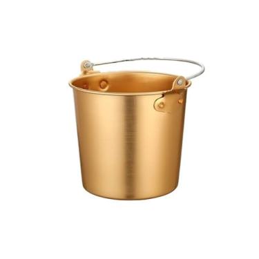 Imagem de Balde de bolinhas de gelo para festa criativo bar enchimento lanche mini tamanho pequeno vinho banheira portátil bebida (ouro)