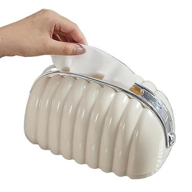 Imagem de KHUTRW3D Caixa de papel toalha moderna, sala de estar, mesa de jantar doméstica minimalista, caixa de gaveta de plástico criativa para mesa