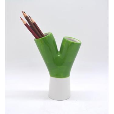 Imagem de MONMOB Porta-lápis de cebola de alho-poró cebolinha, enfeite de cebola verde, presente de escritório engraçado