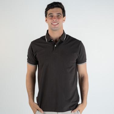 Imagem de Camisa Polo Aramis Frisos Marrom-Masculino