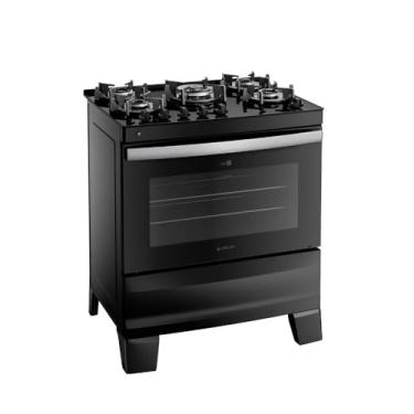 Imagem de Fogão 5 Bocas Preto com Mesa de Vidro Atlas Agile Up Bivolt
