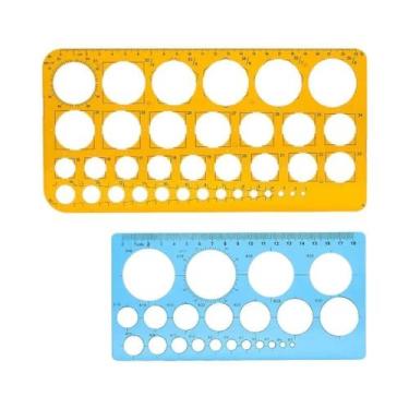 Imagem de Estêncil Circular 22/36 Para Pintura, Desenho, Quilling, Régua E Ferra