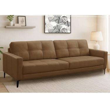 Imagem de Sofa 3 Lugares 240cm Couro Sintetico Corbelli Ferguile
