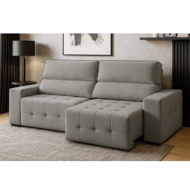 Imagem de Sofa 3 Lugares Retratil e Reclinavel Veludo Village Ferguile