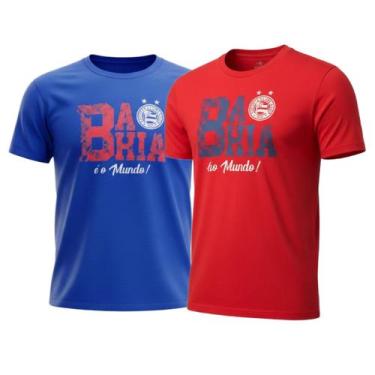 Imagem de Kit 2 Camisas Bahia Casual Algodão Premium - Masculino Tamanho:MCor:Az