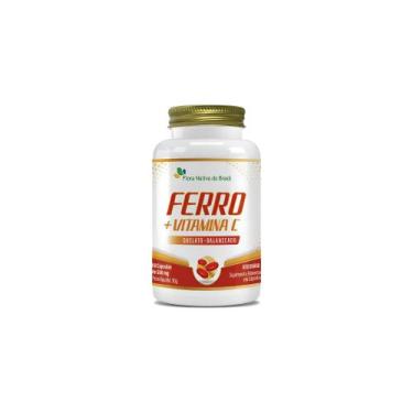 Imagem de Ferro + Vitamina C 500mg 60 cápsulas Flora Nativa Sabor:Sem sabor - Fl