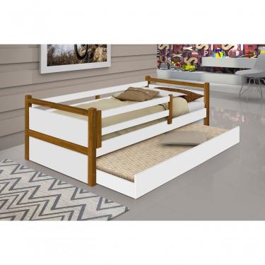 Imagem de Bicama Solteiro Bianca Branca E Mel