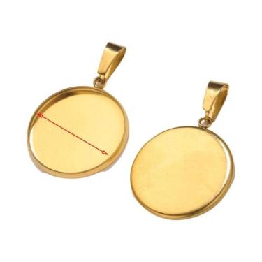 Imagem de Bases De Cabochão Em Resina De Aço Inoxidável Dourado, 10 Peças Para P