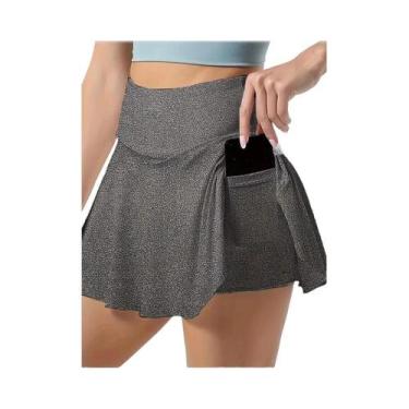 Imagem de Saia De Tênis Plissada De Cintura Alta Para Mulheres, Secagem Rápida, 