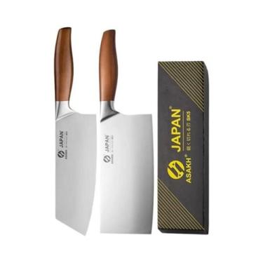 Imagem de Faca De Chef Santoku Japonesa Em Aço Inoxidável, Faca Profissional De 