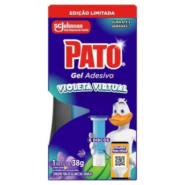 Imagem de Detergente Sanitário Pato Gel Adesivo Violeta Virtual Refil 6 Discos