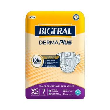 Imagem de Fralda Descartável Adulto Bigfral Derma Plus XG 7 Unidades, 7, XG