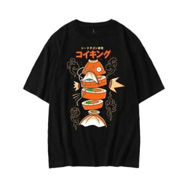 Imagem de Camiseta Unissex De Verão Com Estampa Pokémon King Carp Sushi Sashimi,
