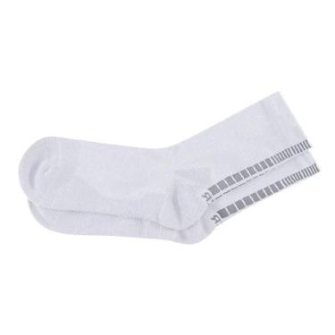 Imagem de Meia Esportiva com Cano Alto Canelado Branca - Trend, 39-43