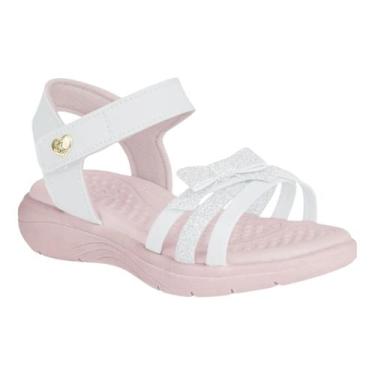 Imagem de Kidy Sandália Fly Baby Branco Leveza e Conforto Infantil, Branco, 27