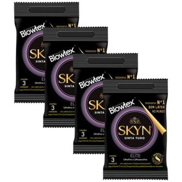 Imagem de Kit 4 Pacotes Preservativo SKYN Elite Com 3 Unidades Cada