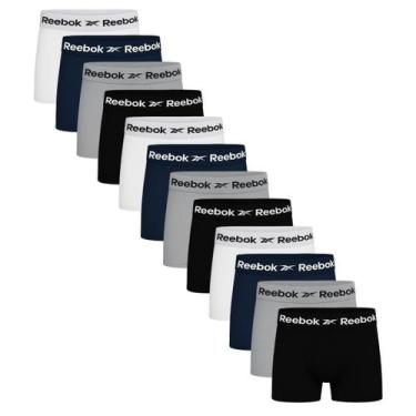 Imagem de Kit 12 Cuecas Reebok Boxer Classic Microfibra Cores Sortido Com Elasta