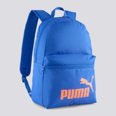 Imagem de Mochila Puma Phase Azul e Laranja-Unissex