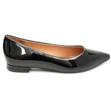 Imagem de Sapatilha Feminina Vizzano Bico Fino Verniz 1206.200 Bege 33-Feminino