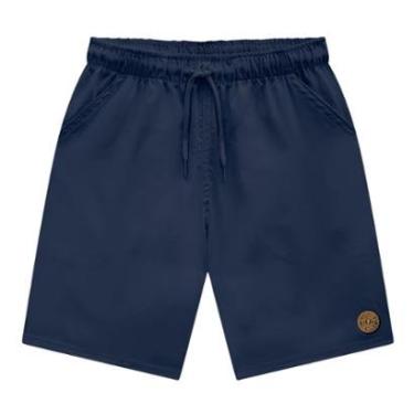 Imagem de Bermuda Infantil Menino em Nylon Azul Marinho Onda Marinha-Masculino
