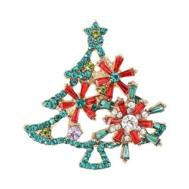 Imagem de Broche De Estrela De Strass Para Árvore De Natal, Alfinete Clássico Pa