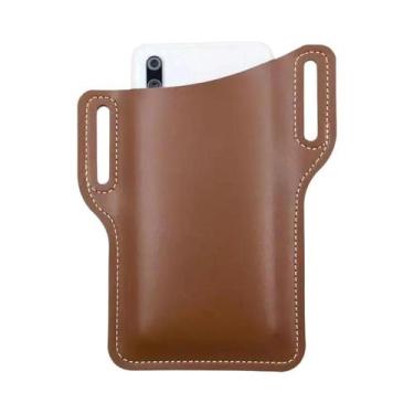 Imagem de Bolsa De Cintura Masculina Vintage De Couro Com Clipe Para Cinto, Esto