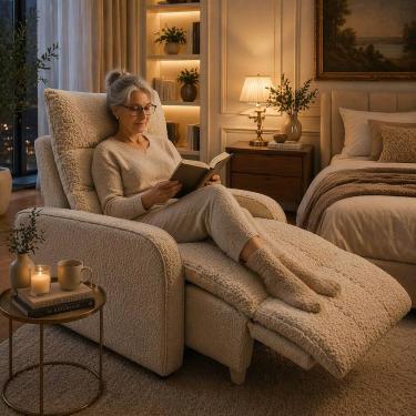 Imagem de Poltrona Graça Cadeira Papai Mamãe Idoso Reclinável e Retrátil 