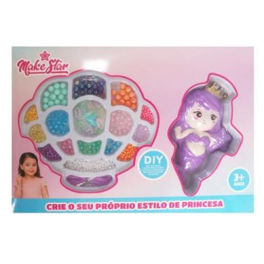 Imagem de Kit Miçangas Montar Pulseiras e Colares com Estojo Sereia