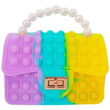 Imagem de Popit Fidget Bolsa Infantil De Silicone Porta Moeda obejtos, Lilás, Ve