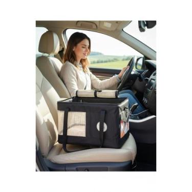 Imagem de Bolsa Pet Viagem Azul Preta Aprovada Azul 43cm - Congratulations Store