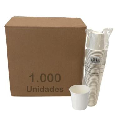 Imagem de 1000 Copo Papel 60ml Biodegradável Térmico Café Expresso Bra - Kínesis