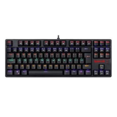 Imagem de Teclado mecanico usb gamer daksa rainbow switch blue redragon k576r-1 