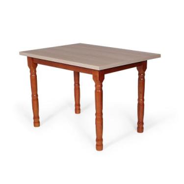 Imagem de Mesa de Jantar Retangular 140x80cm Tampo em MDF 4 Lugares Mônaco Mel -
