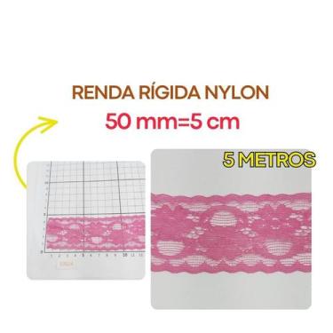 Imagem de Renda Rígida Poliamida 20mm 37mm 50mm 100mm Várias larguras Nylon RNyl