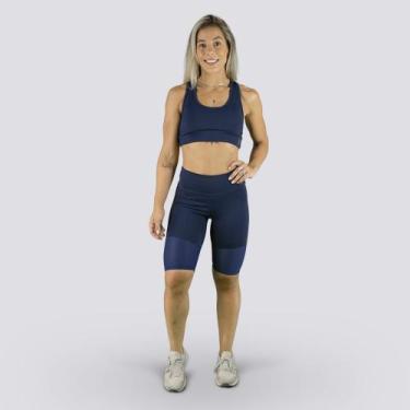 Imagem de Conjunto fitness marinho transparente, tamanho M - Seamless 