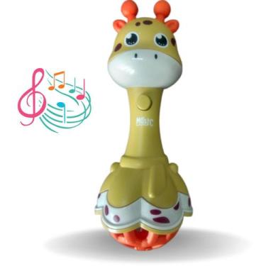 Imagem de Chocalho para Bebê Mordedor Musical Interativo Brinquedo Girafinha - K