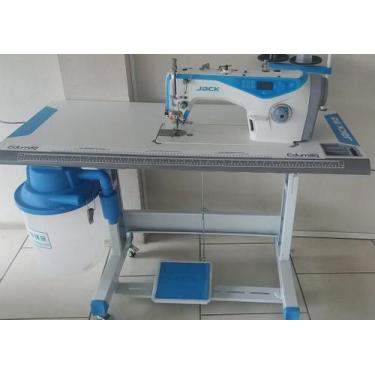 Imagem de Maquina de Costura Reta Eletronica Jack A5 com Sugador-220V, Azul, A5E