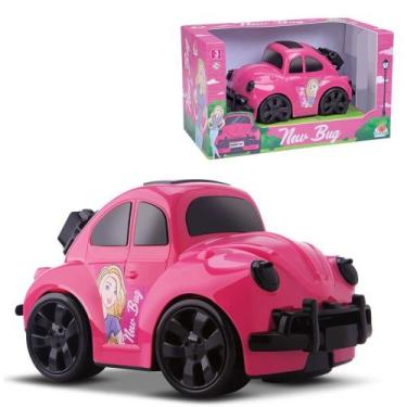 Imagem de Carrinho fusca new bug rosa brinquedo infantil princesa - Orange Toys