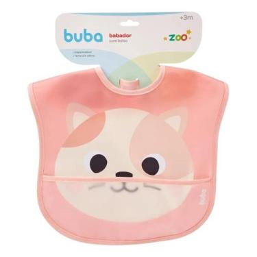 Imagem de Babador Buba Impermeavel Com Bolso Zoo Gato
