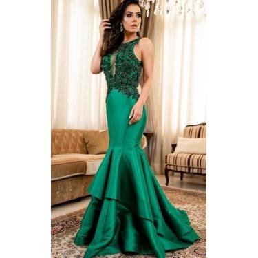 Imagem de vestido de festa verde