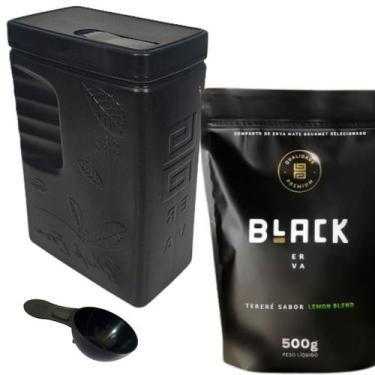 Imagem de Kit Tereré 1 Erva Mate Tereré Black Erva + Porta Erva Mate Black Erva 