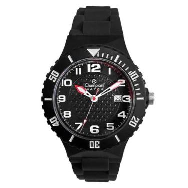 Imagem de Relógio Unissex Champion Mostrador Preto Troca Pulseira CP30119M, Pret