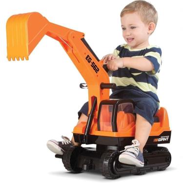 Imagem de Trator de Brinquedo Giant Escavator para Crianças Capacidade Até 50kg Estrutura Resistente Multicor Roma Jensen