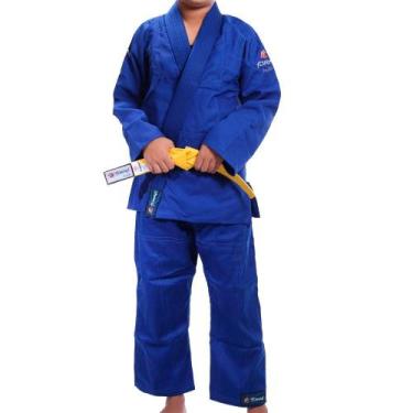 Imagem de Kimono Judô Torah Trançado Infantil Azul, M2