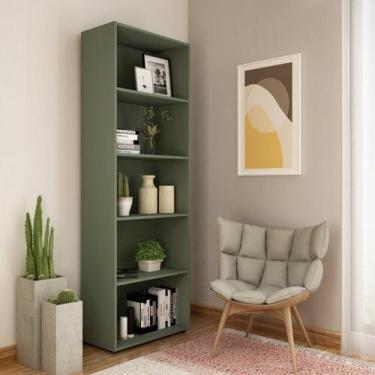 Imagem de Kit 3 Estantes para Livros com 5 Prateleiras 180CMX60CM Verde/Menta - 