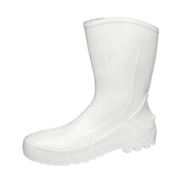 Imagem de Bota PVC Vulcaflex Branca Cano Médio 27cm sem Meia 44